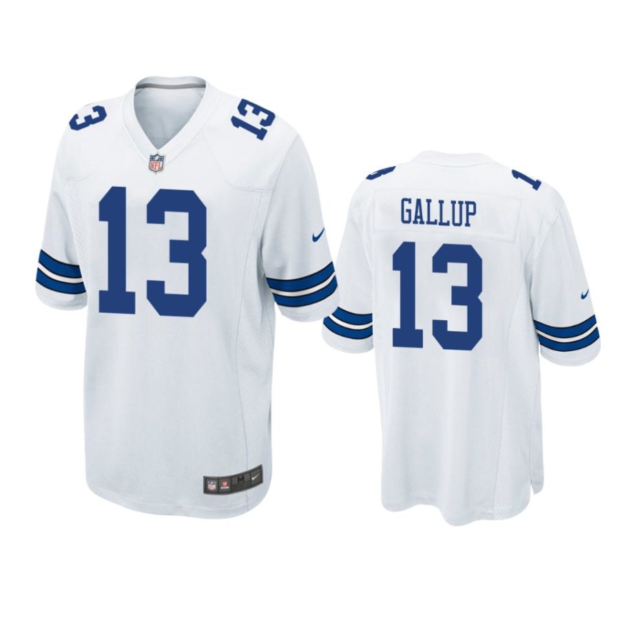 men cowboys michael gallup white game jersey