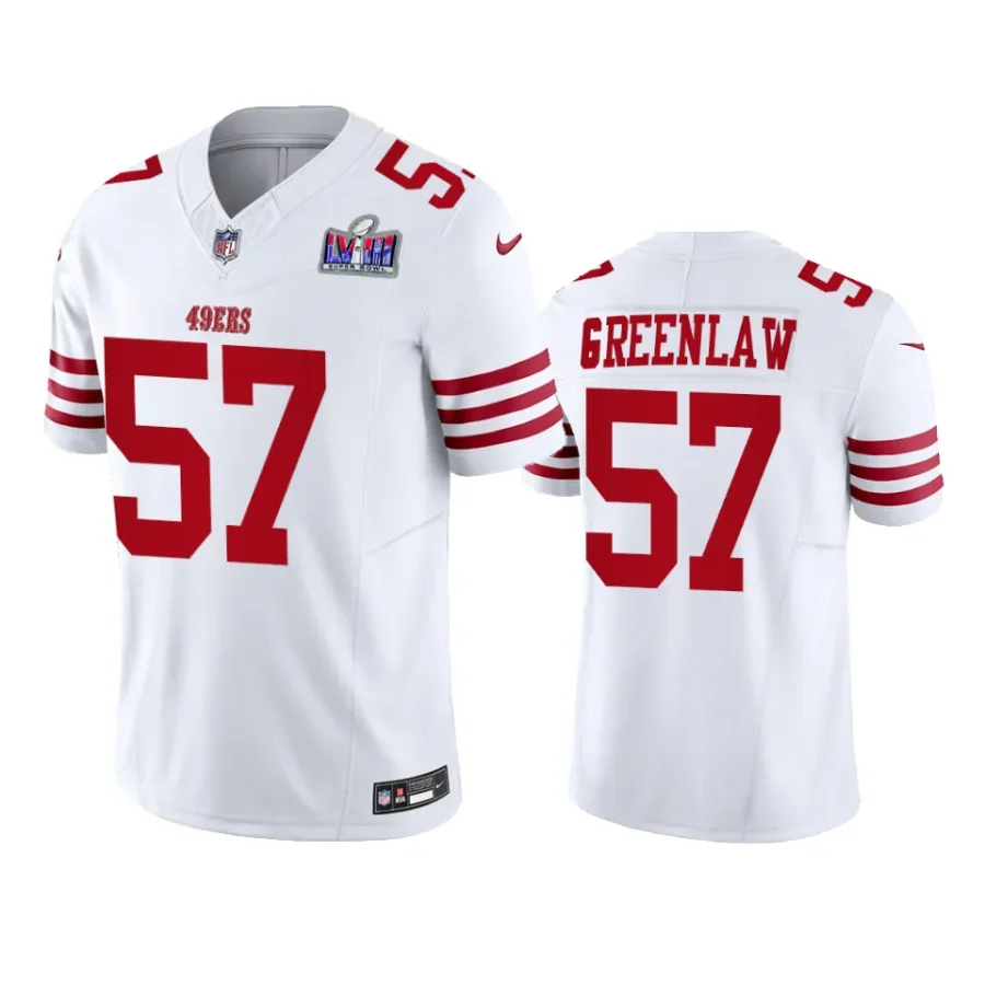 men dre greenlaw white super bowl lviii vapor fuse jersey