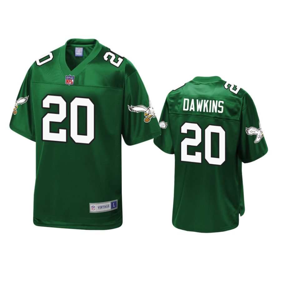 men eagles brian dawkins kelly green pro line jersey