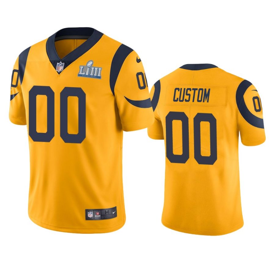 men gold custom jersey