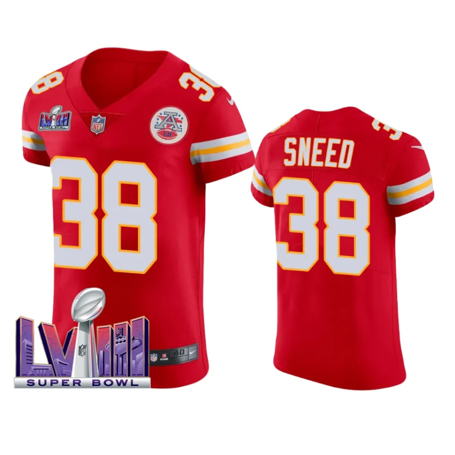 men ljarius sneed red super bowl lviii vapor elite jersey