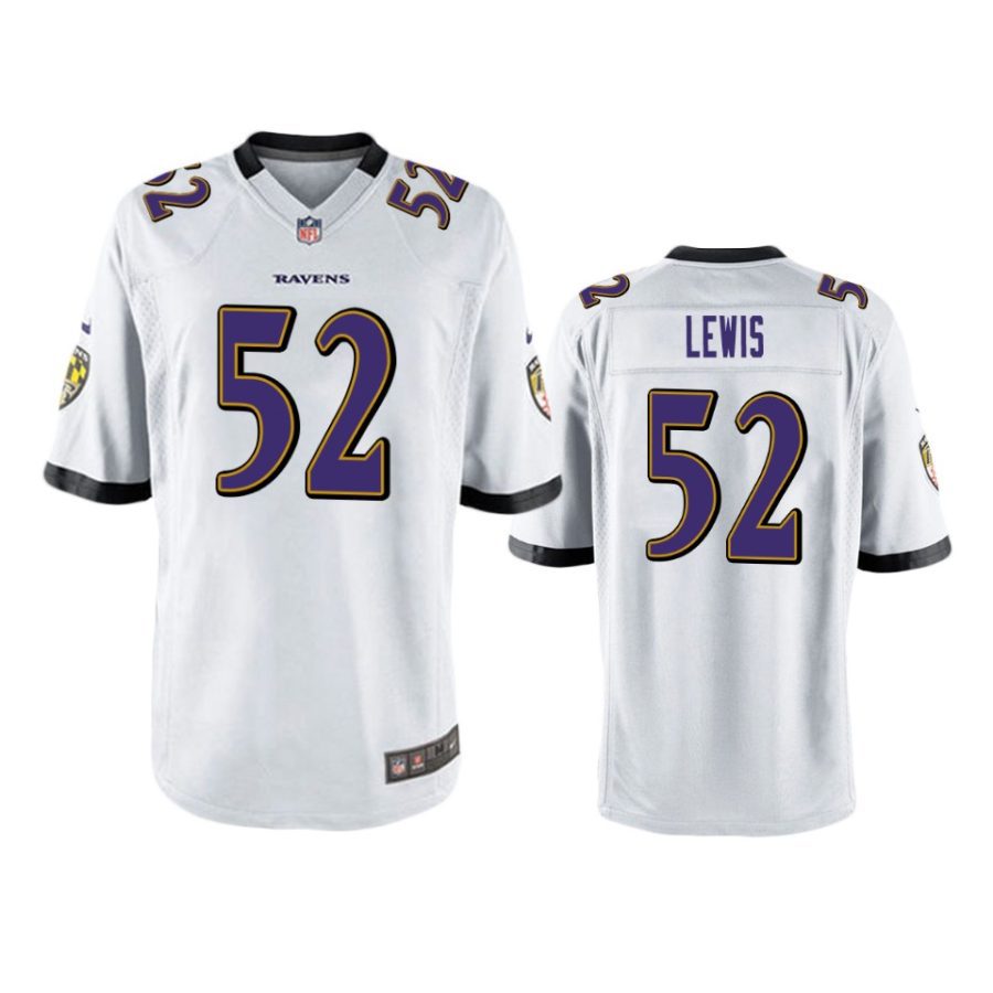 men ray lewis ravens white game jersey