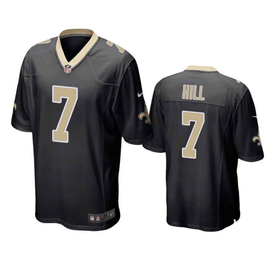 men saints taysom hill black game jersey