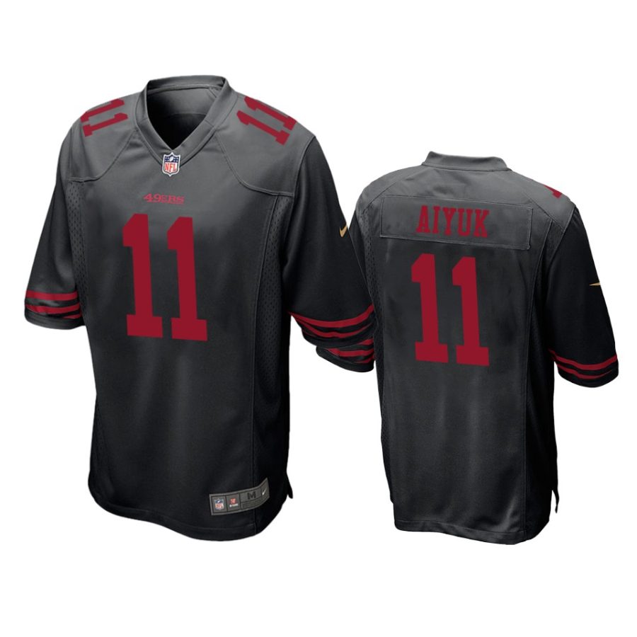 mens 49ers brandon aiyuk black game jersey