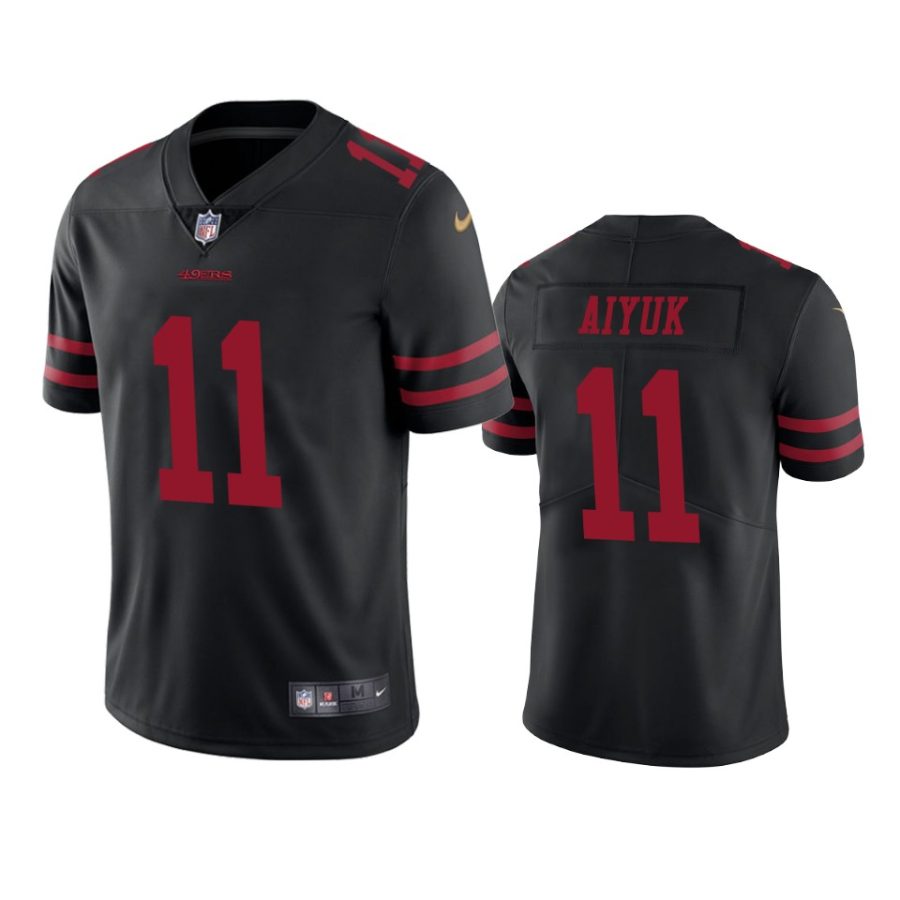 mens 49ers brandon aiyuk black vapor limited jersey