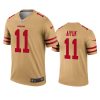 mens 49ers brandon aiyuk gold inverted legend jersey