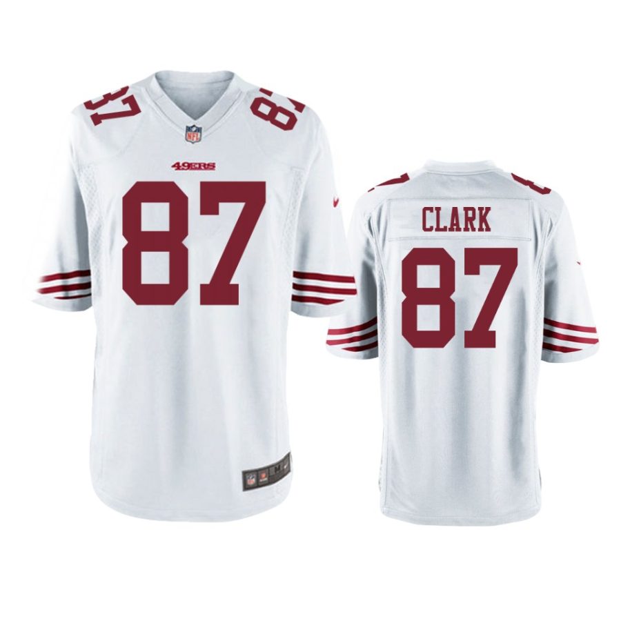 mens 49ers dwight clark white game jersey