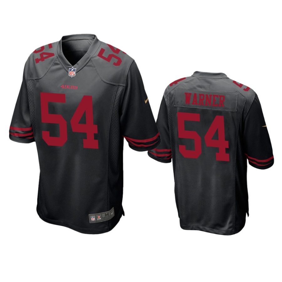 mens 49ers fred warner black game jersey