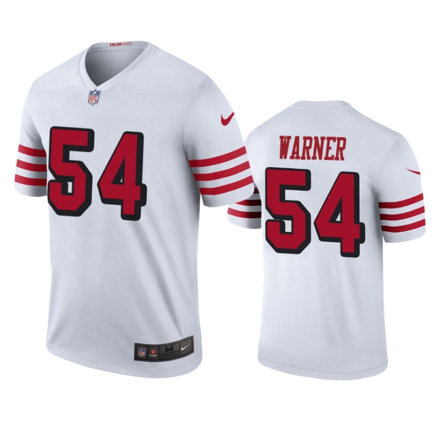 mens 49ers fred warner white color rush legend jersey