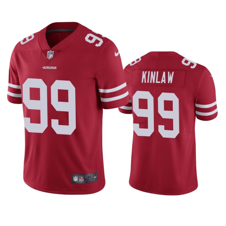 mens 49ers javon kinlaw scarlet vapor limited jersey