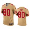 mens 49ers jerry rice gold inverted legend jersey
