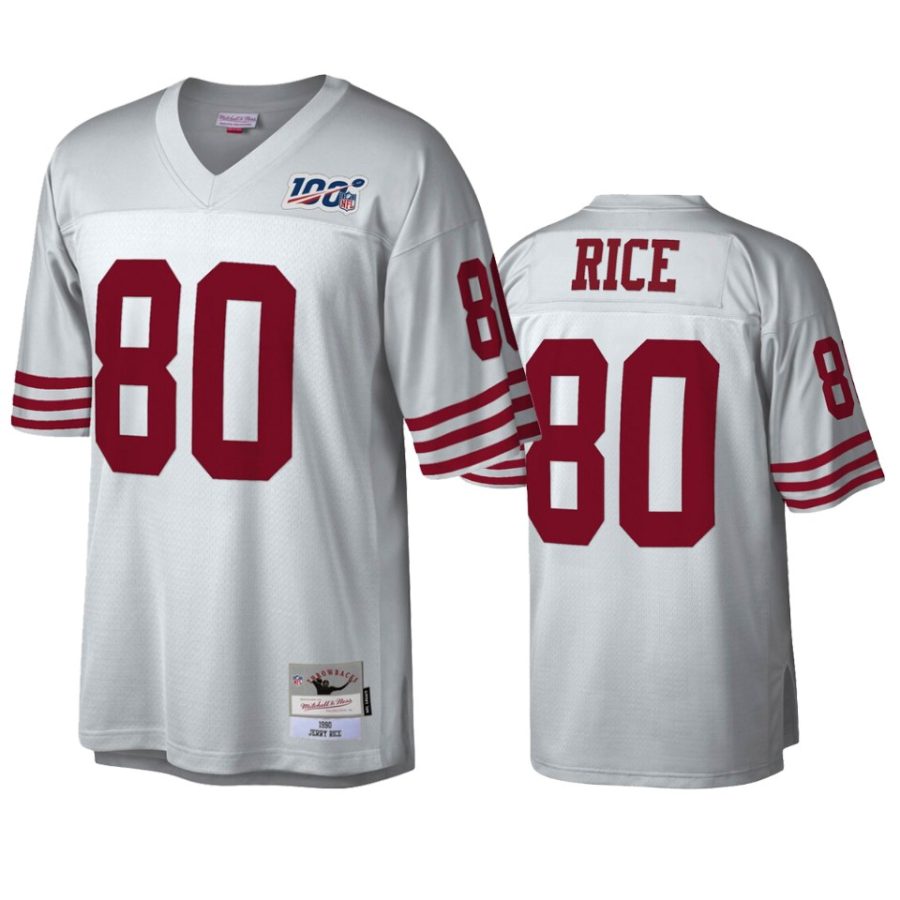 mens 49ers jerry rice platinum legacy nfl 100 jersey