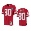 mens 49ers jerry rice scarlet 1994 authentic throwback jersey