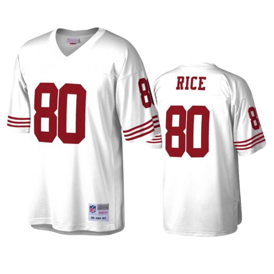 mens 49ers jerry rice white 1990 replica jersey
