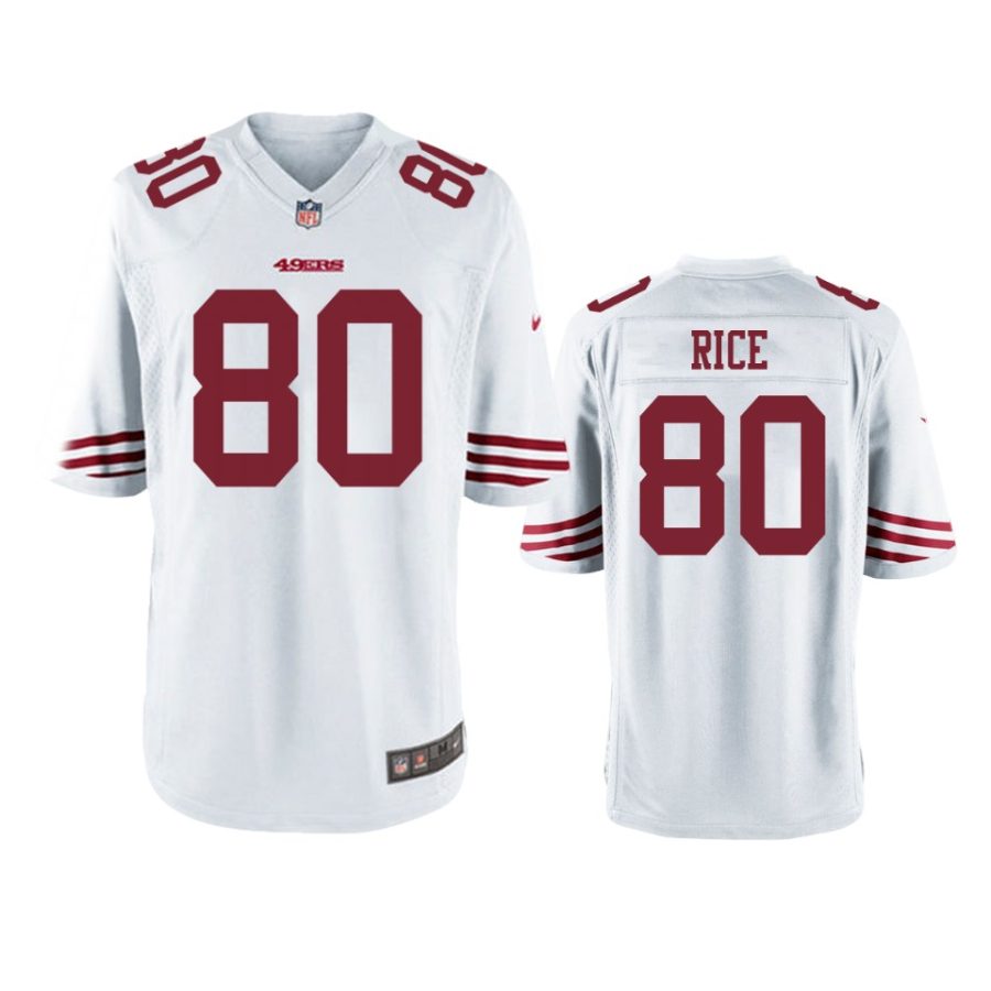 mens 49ers jerry rice white game jersey
