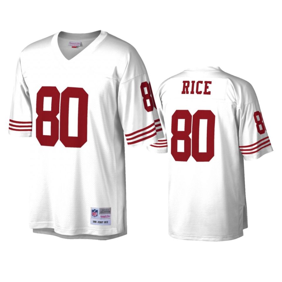 mens 49ers jerry rice white legacy replica jersey