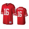 mens 49ers joe montana scarlet legacy replica jersey