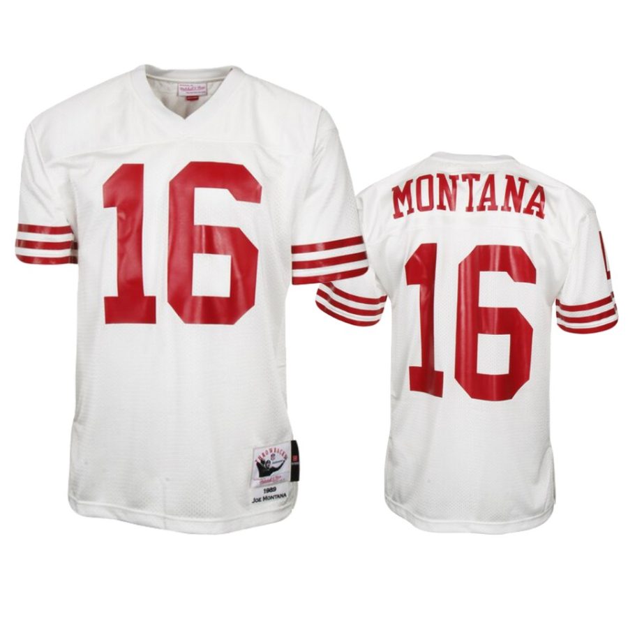 mens 49ers joe montana white authentic throwback jersey