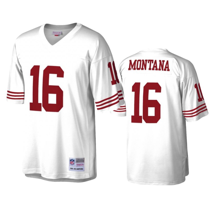 mens 49ers joe montana white legacy replica jersey