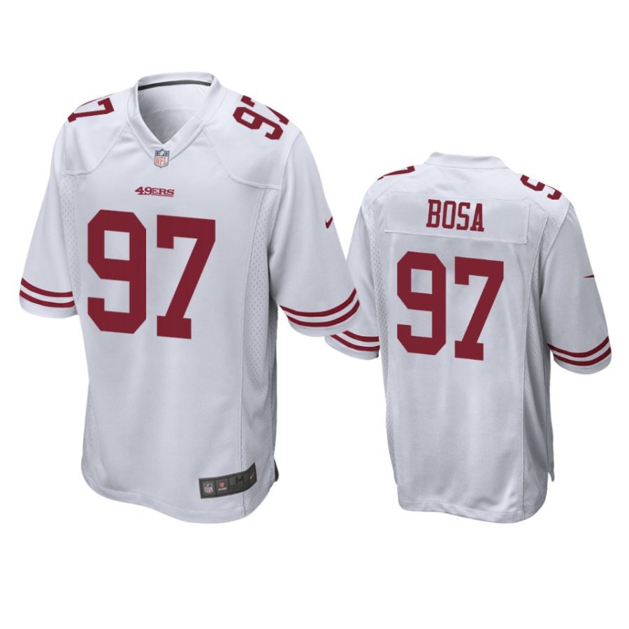 mens 49ers nick bosa white game jersey