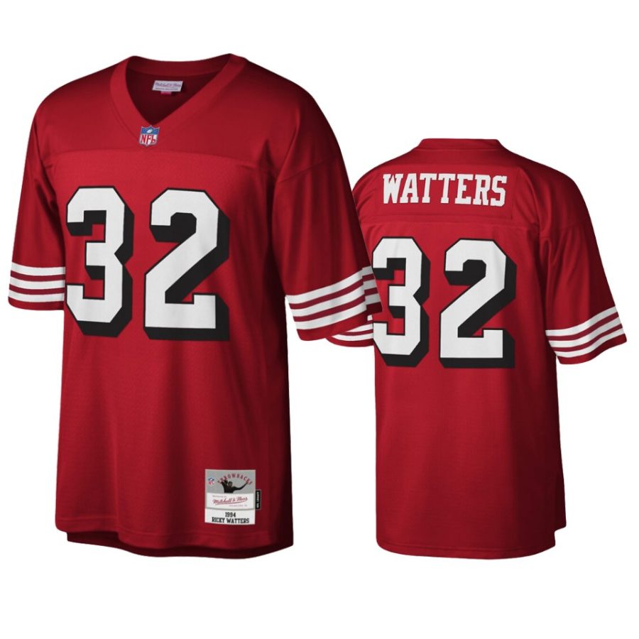 mens 49ers ricky watters scarlet legacy replica jersey