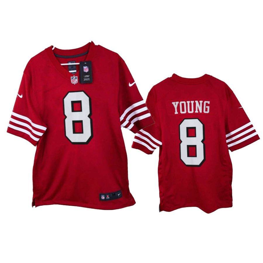 mens 49ers steve young scarlet 2021 game jersey