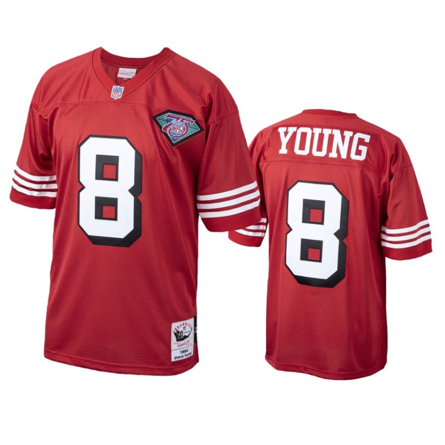 mens 49ers steve young scarlet throwback 1994 authentic jersey