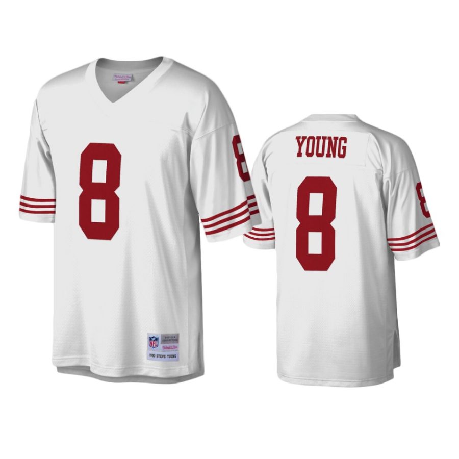 mens 49ers steve young white legacy replica jersey