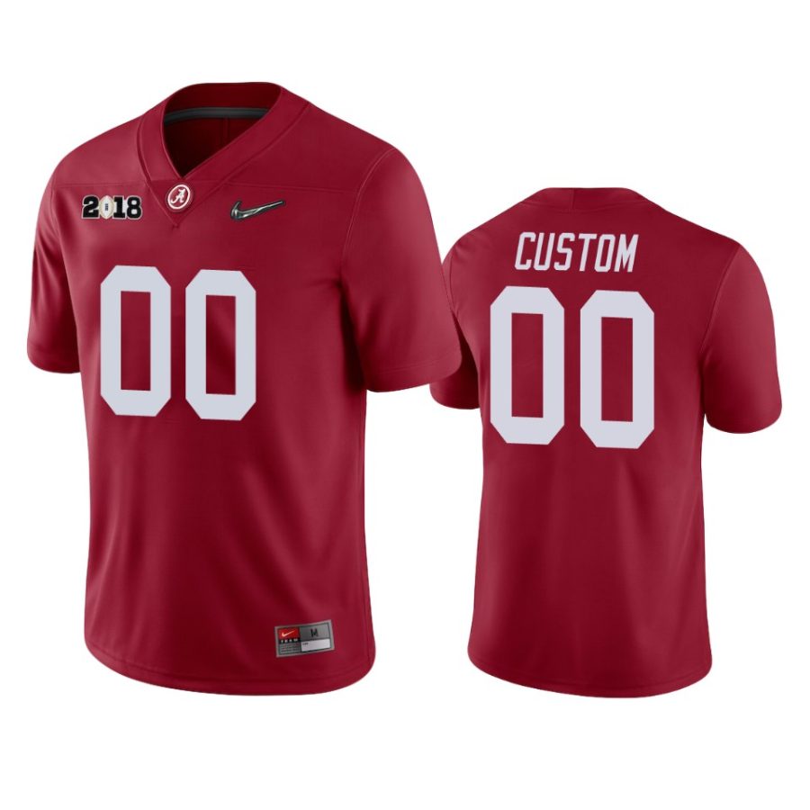 mens alabama crimson tide custom crimson 2018 champ jersey