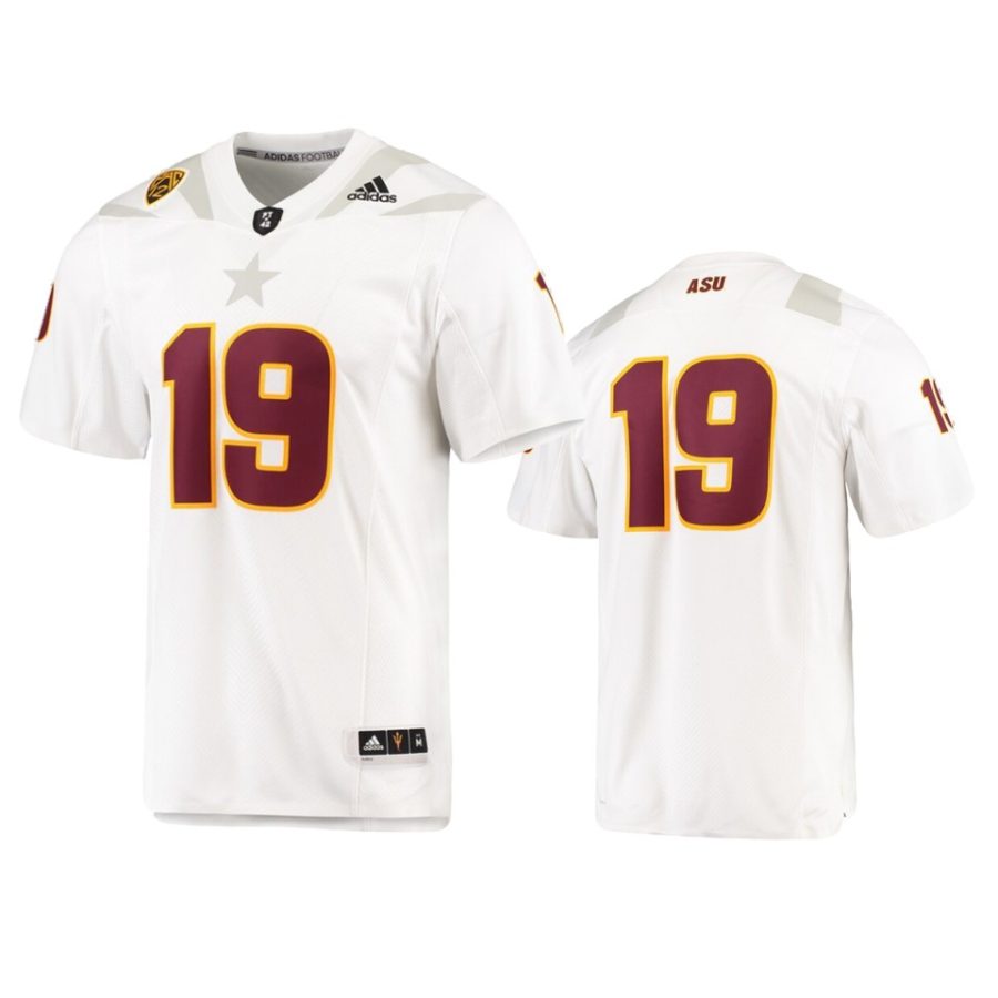 mens arizona state sun devils 19 white premier jersey