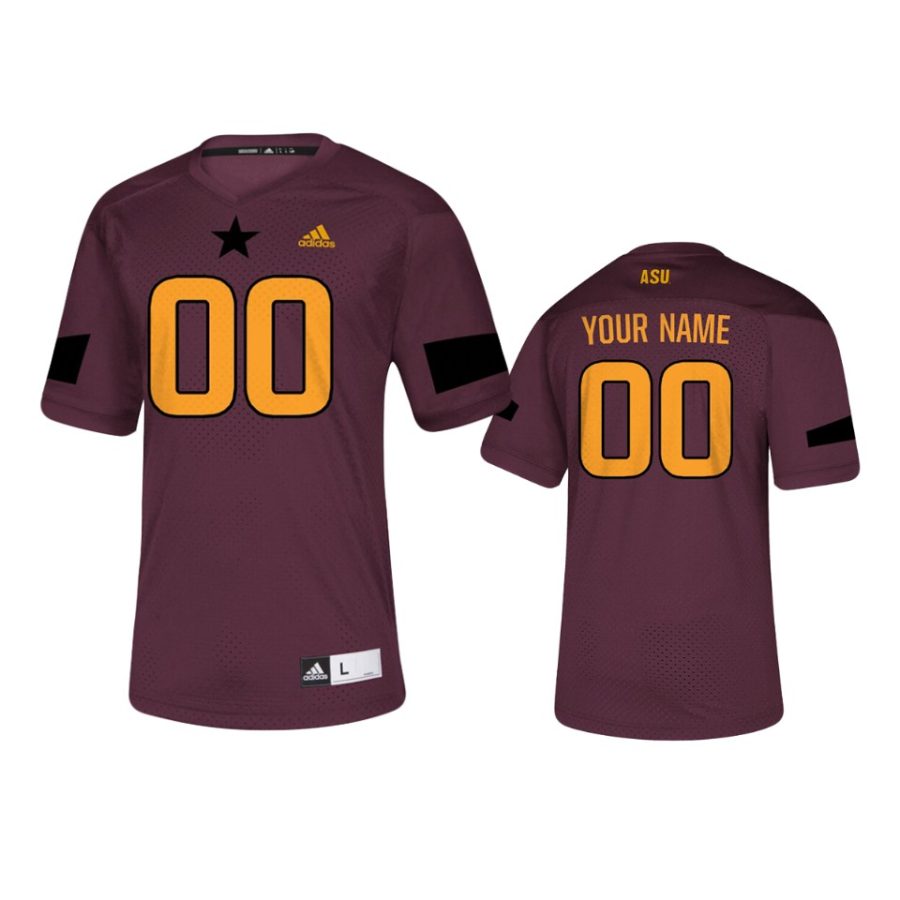 mens arizona state sun devils custom maroon college football jersey