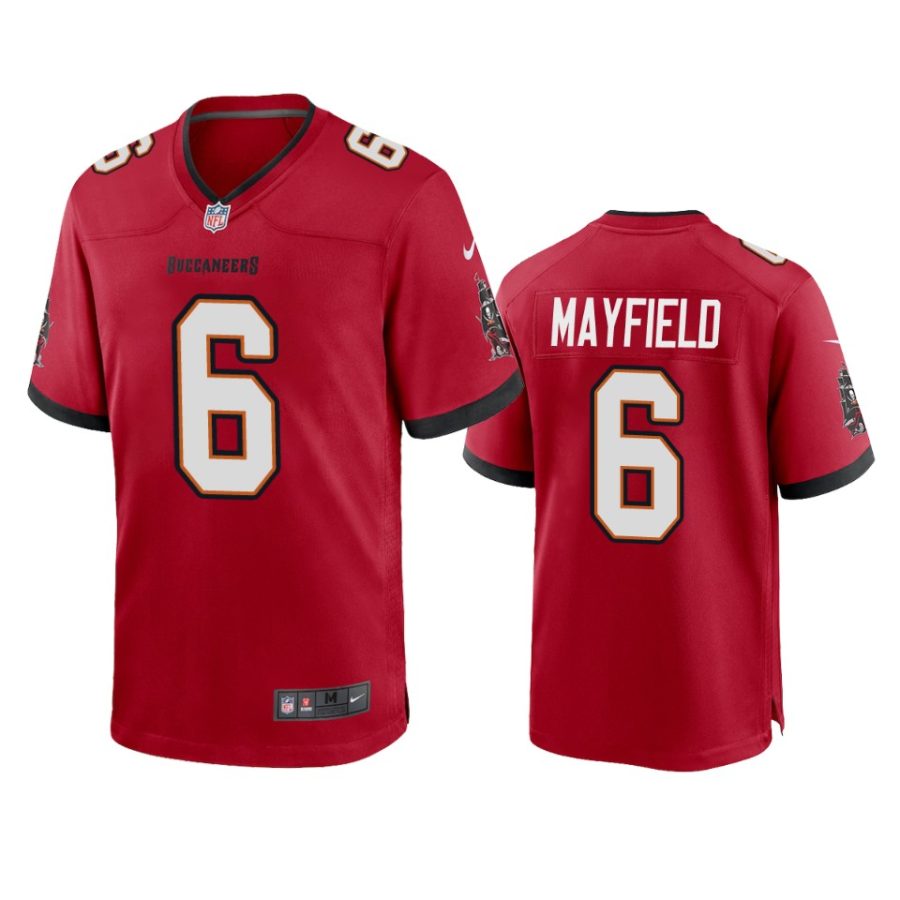 mens baker mayfield buccaneers red game jersey