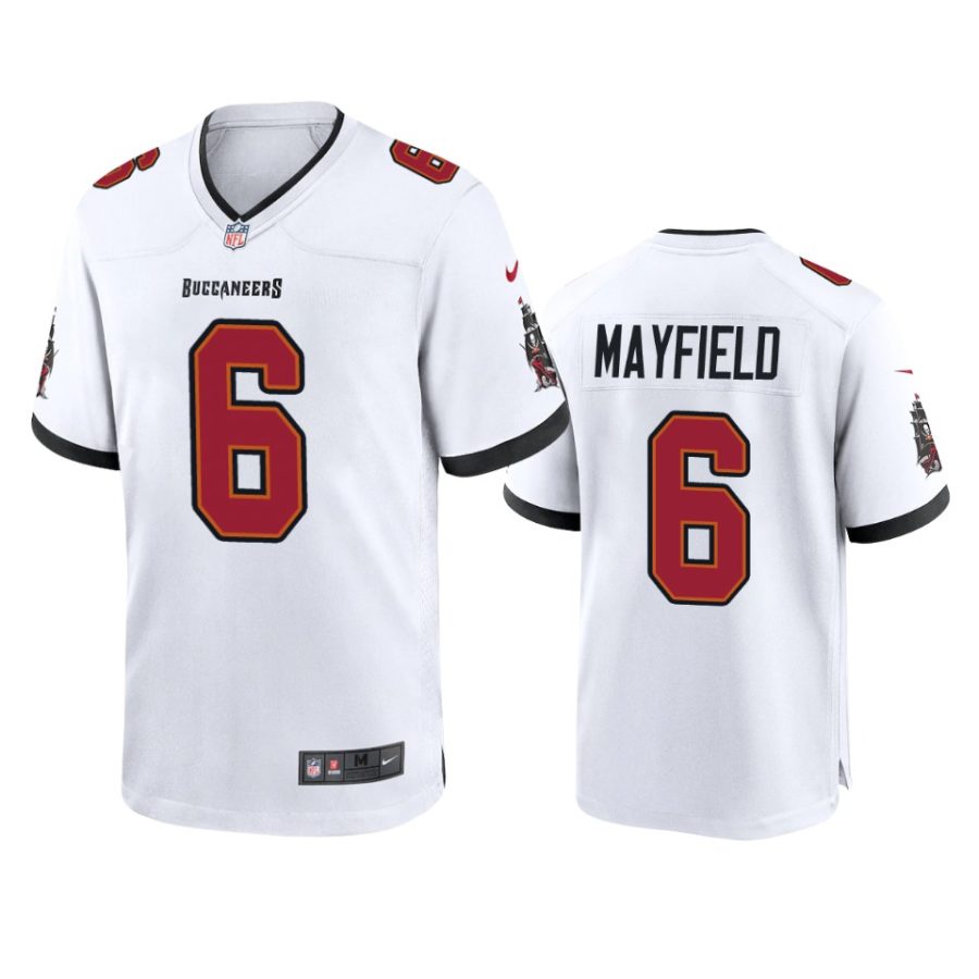 mens baker mayfield buccaneers white game jersey