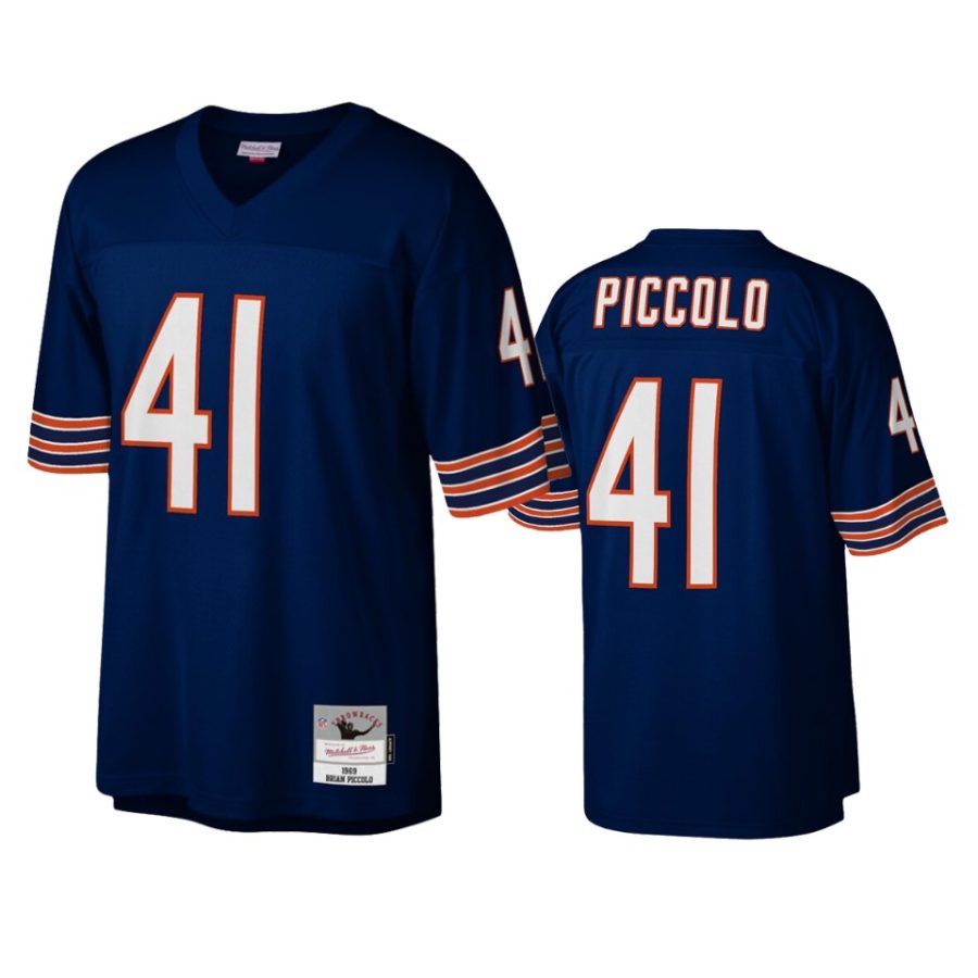 mens bears brian piccolo navy legacy replica jersey