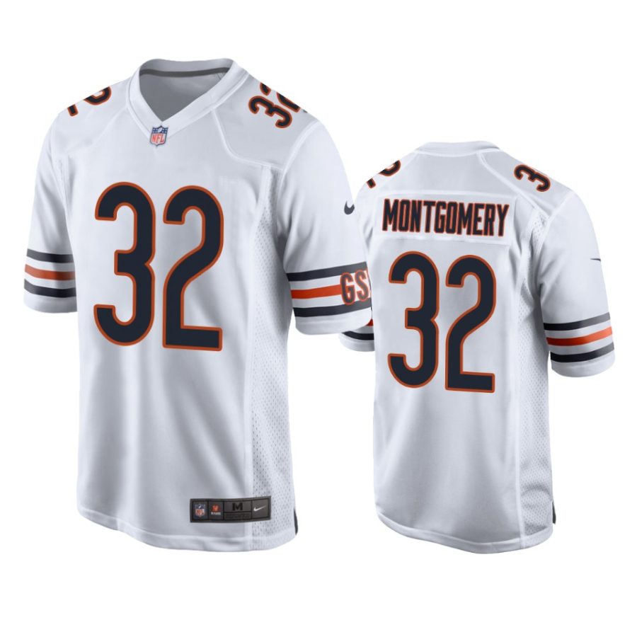 mens bears david montgomery white game jersey