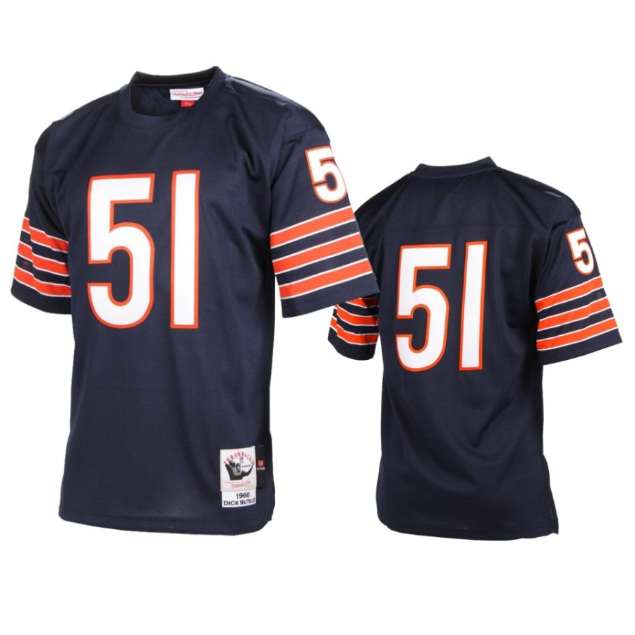mens bears dick butkus navy blue authentic throwback jersey