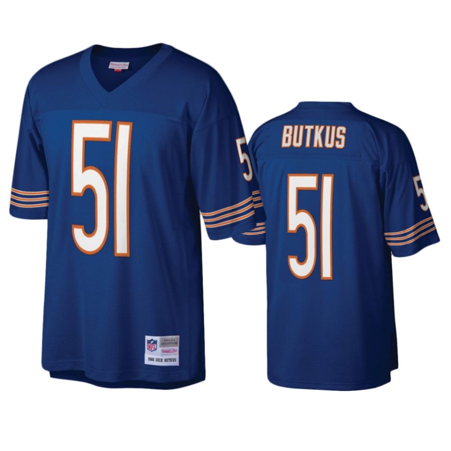 mens bears dick butkus navy legacy replica jersey