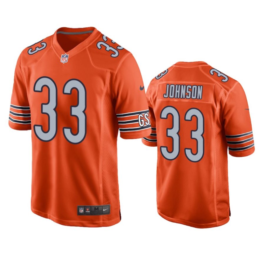 mens bears jaylon johnson orange alternate game jersey