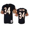 mens bears walter payton navy blue 1985 authentic throwback jersey
