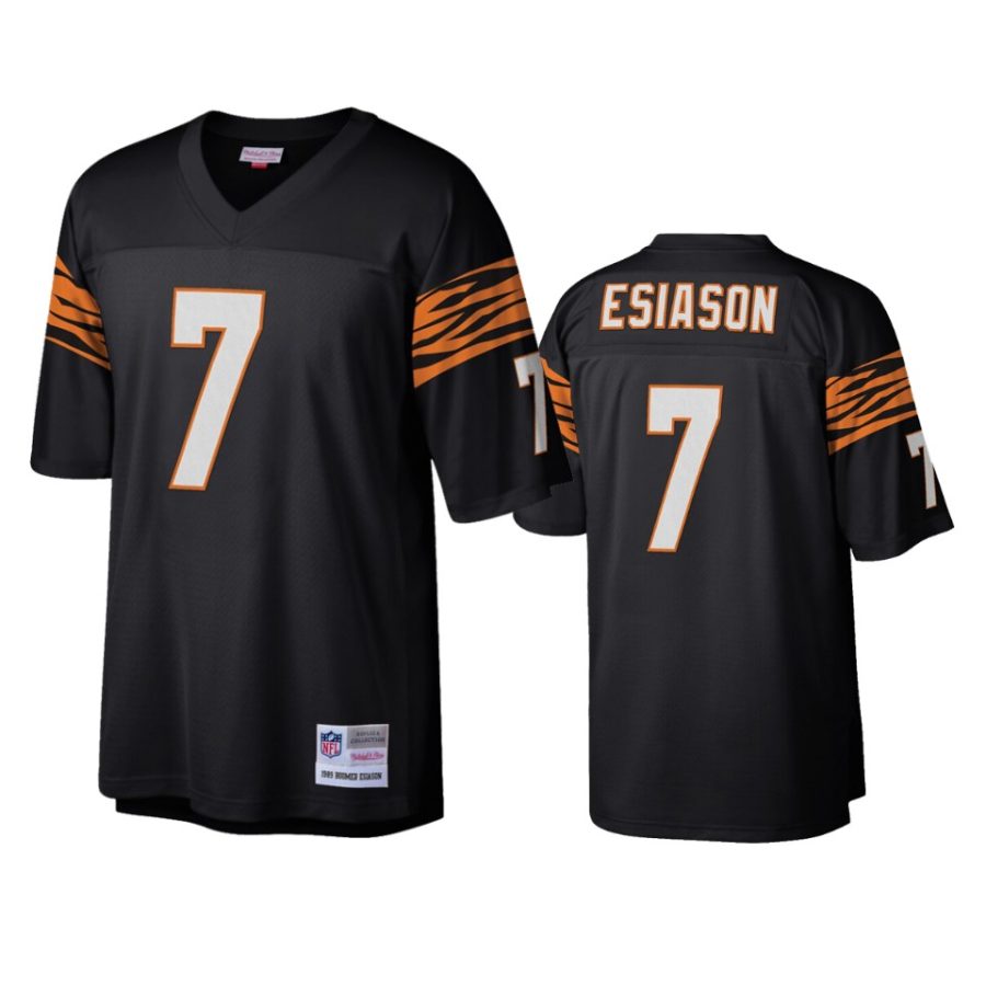 mens bengals boomer esiason black 1989 vintage replica jersey