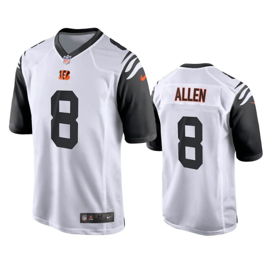 mens bengals brandon allen white 2021 alternate game jersey