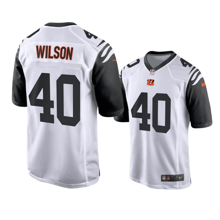 mens bengals brandon wilson white 2021 alternate game jersey