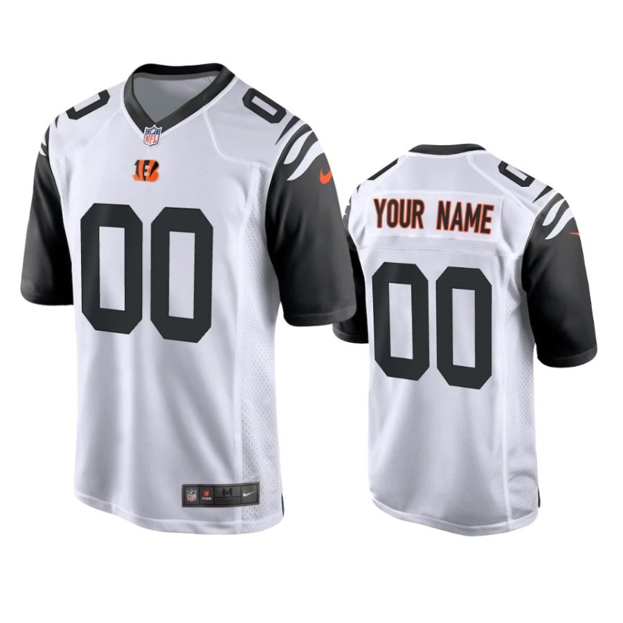 mens bengals custom white 2021 alternate game jersey