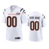 mens bengals custom white super bowl lvi game jersey