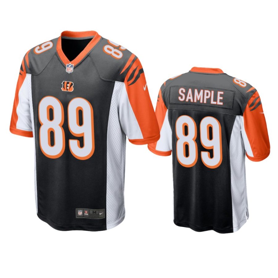 mens bengals drew sample black game jersey