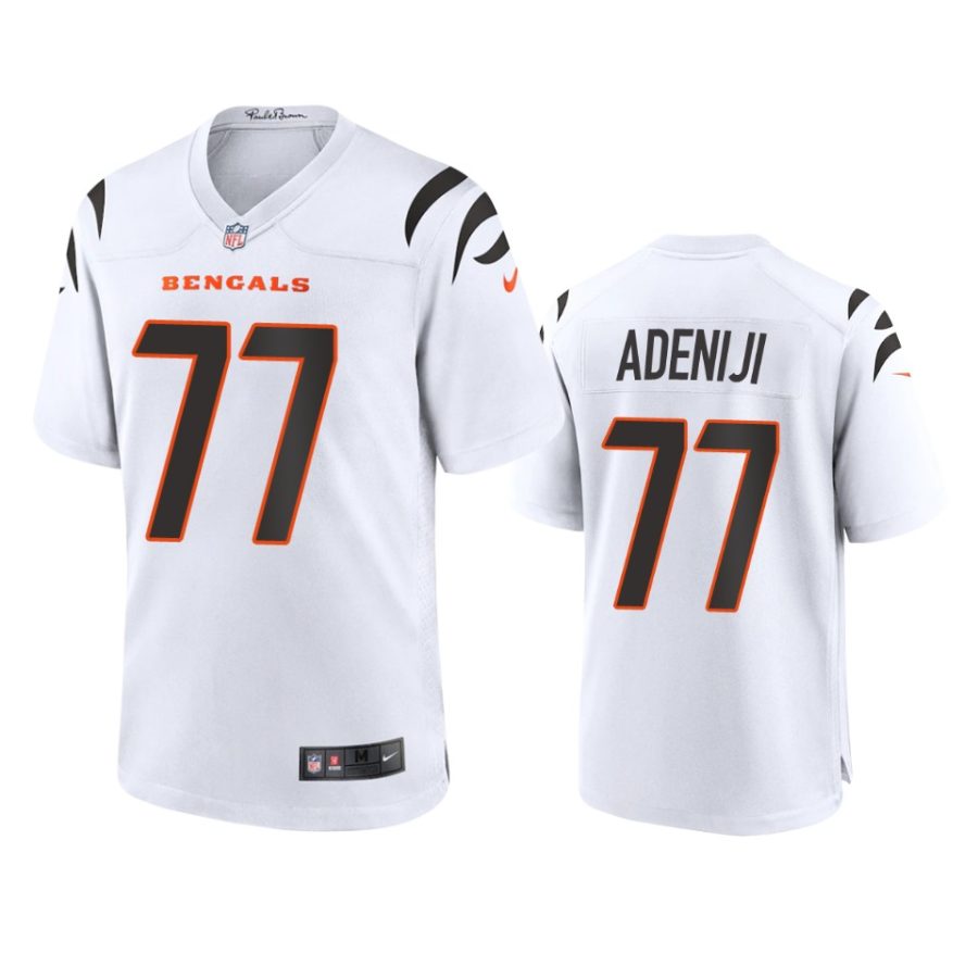 mens bengals hakeem adeniji white 2021 game jersey