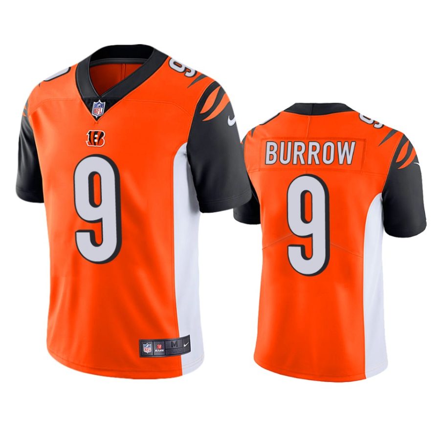 mens bengals joe burrow orange vapor limited jersey