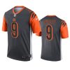 mens bengals joe burrow silver inverted legend jersey