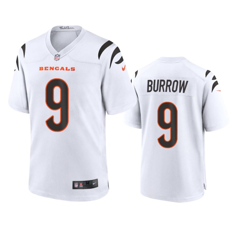 mens bengals joe burrow white 2021 game jersey