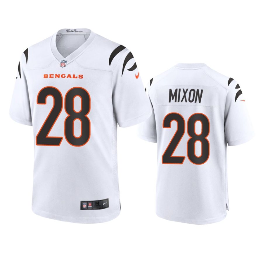 mens bengals joe mixon white 2021 game jersey